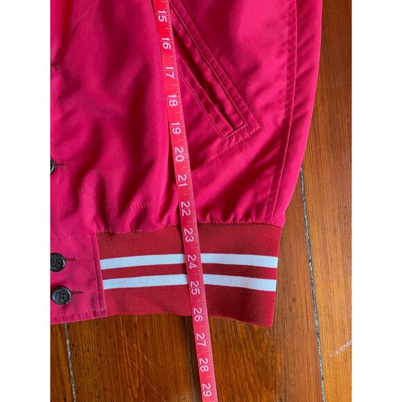 Maus & Hoffman Red Varsity Bomber Jacket Men’s M Made in USA Classic Style - Picture 8 of 13